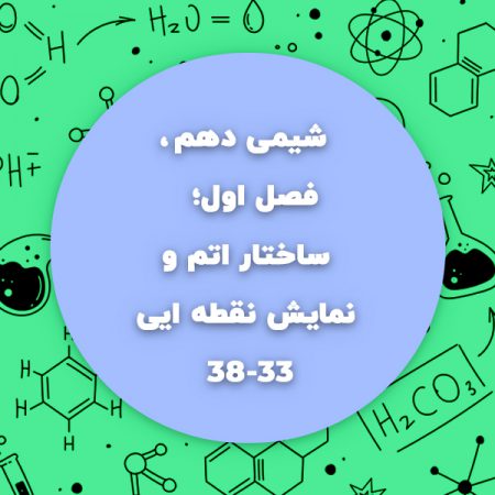 شیمی دهم،فصل اول،ساختار اتم و نمایش نقطه ایی صفحه33تا38